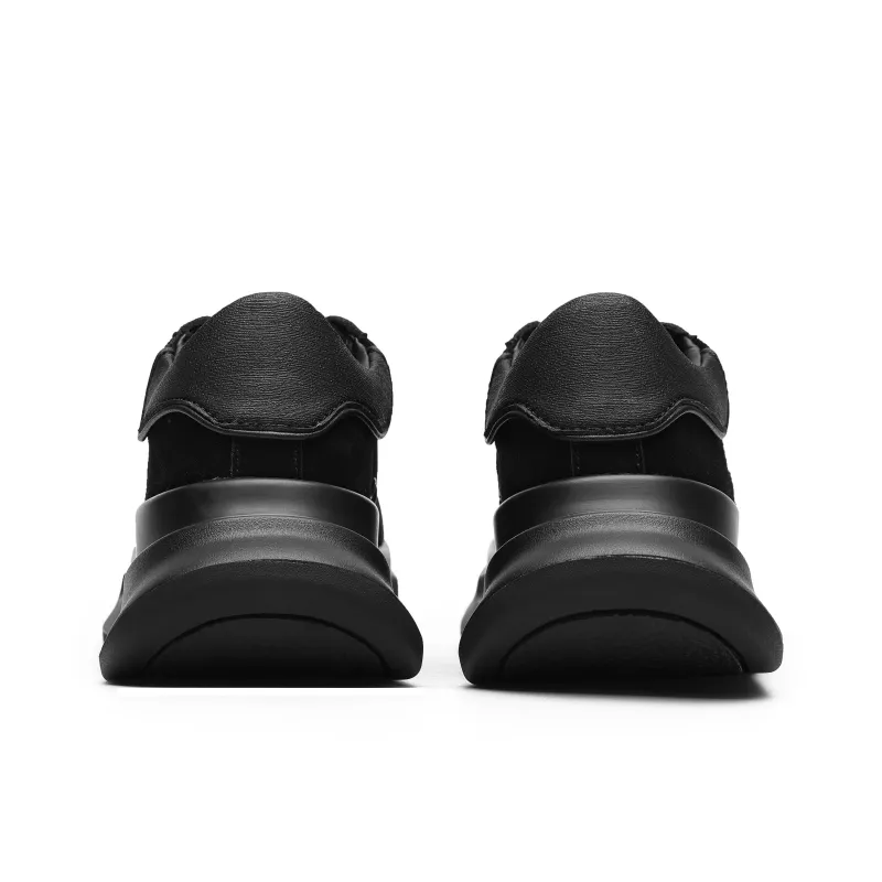 Hong Kong Meng Slip Resistant Water Resistant And Wear Resistant Low Top Skateboard Shoes Unisex Black-5