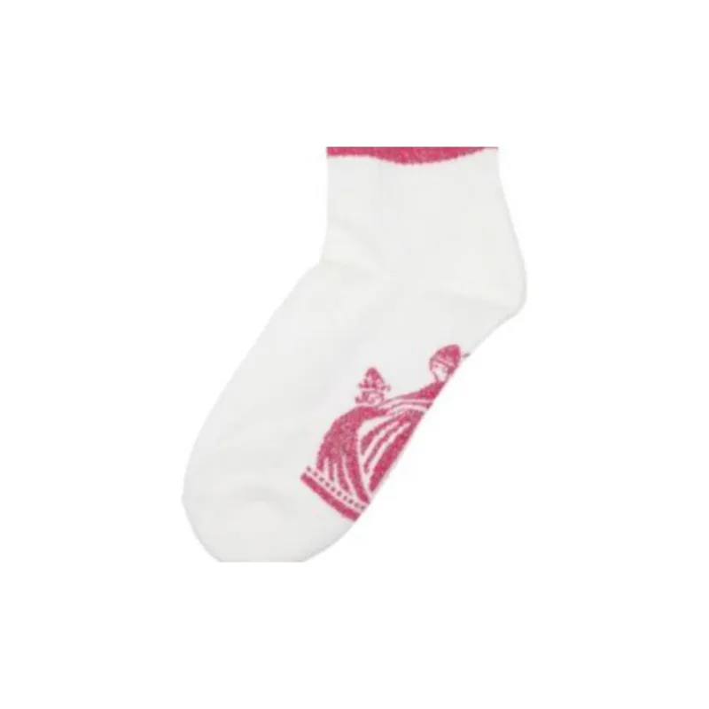 Lanvin Mid Calf Socks Women's 1 Pack White Pink-2