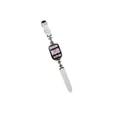 Silver White Diamond White Buckle-Plain Weave Leather Strap