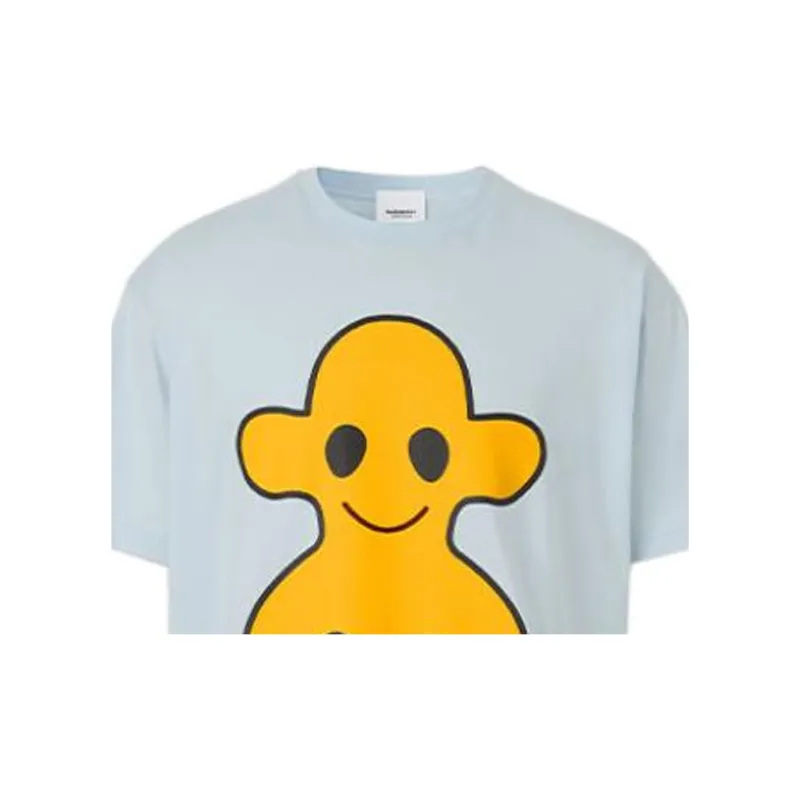 Burberry T-Shirts Men Light Blue-4