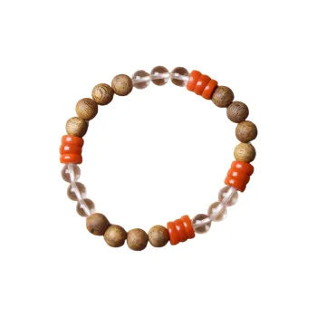 SHUZHUO Green Kyara Textile Beaded Bracelet Unisex