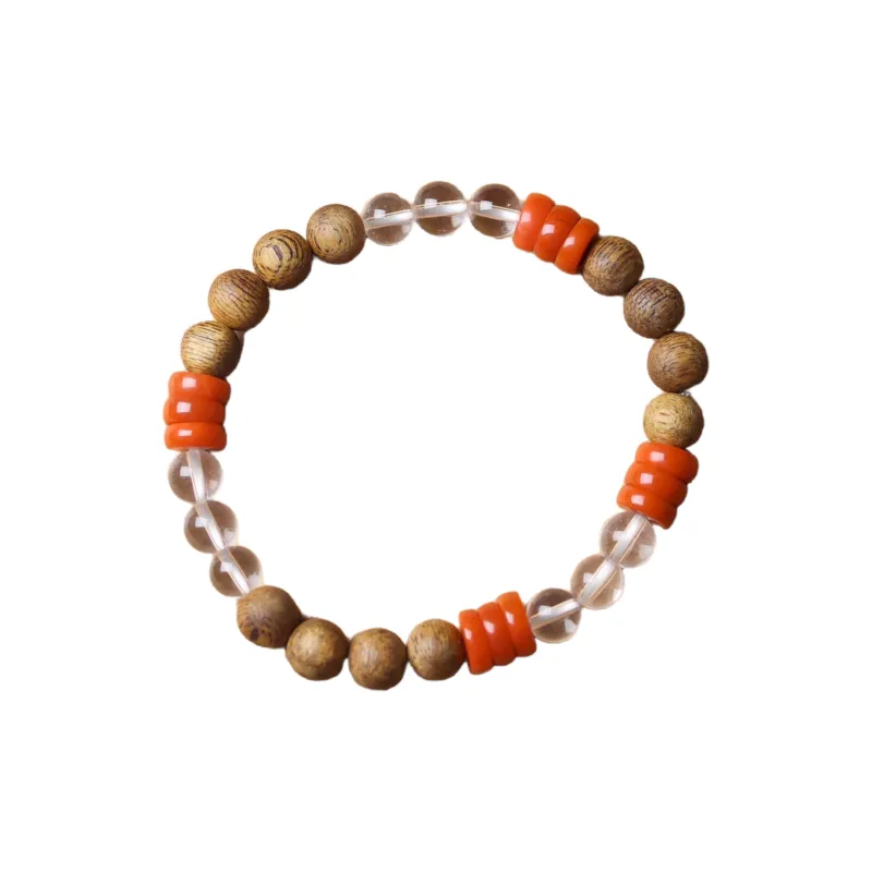 SHUZHUO Green Kyara Textile Beaded Bracelet Unisex-0