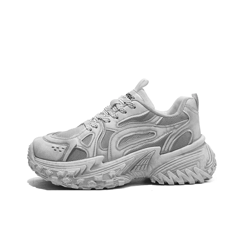 Budding Bear Anti-Slip Wear-Resistant Breathable Lightweight Height Increasing Low-Top Chunky Sneakers Unisex-33