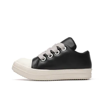 Hong Kong Meng Lightweight Breathable Height Increasing Low Top Skateboard Shoes Men's Black