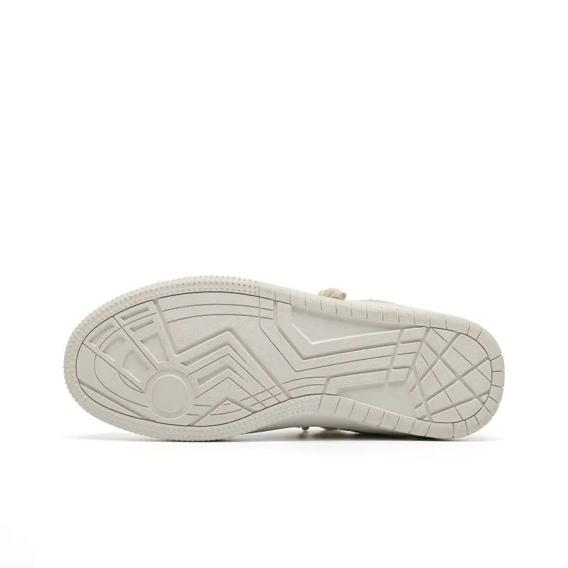 Hong Kong Meng Slip Resistant Breathable Height Increasing Low Top Skateboard Shoes Unisex Beige-5