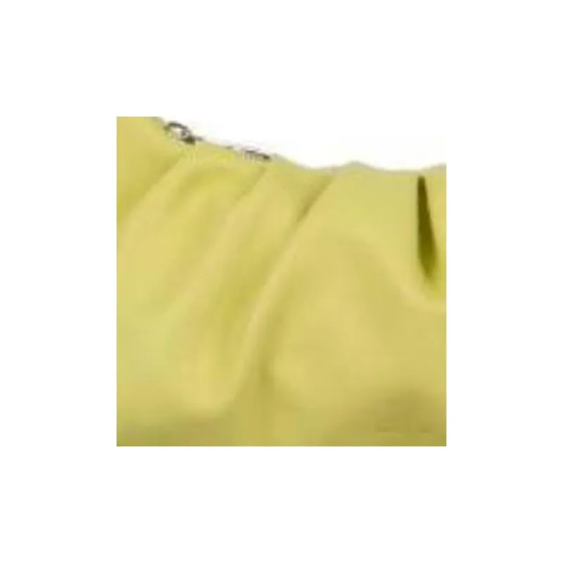 ALICE MARTHA Leather Shoulder Bag Crossbody Bag Large Size Women's Lemon Yellow-1