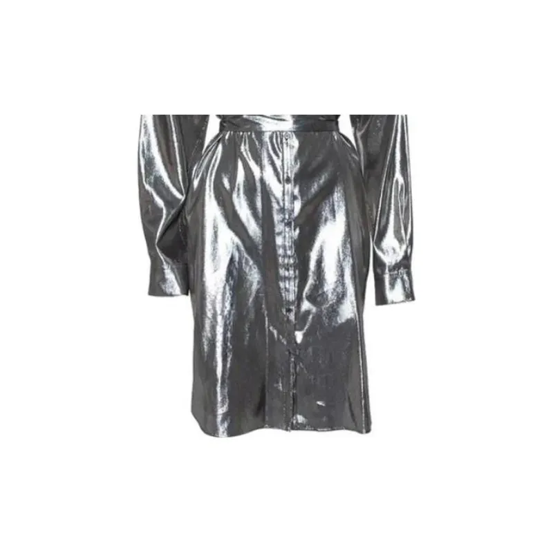 Burberry Long Sleeved Dress Women's Silver-4