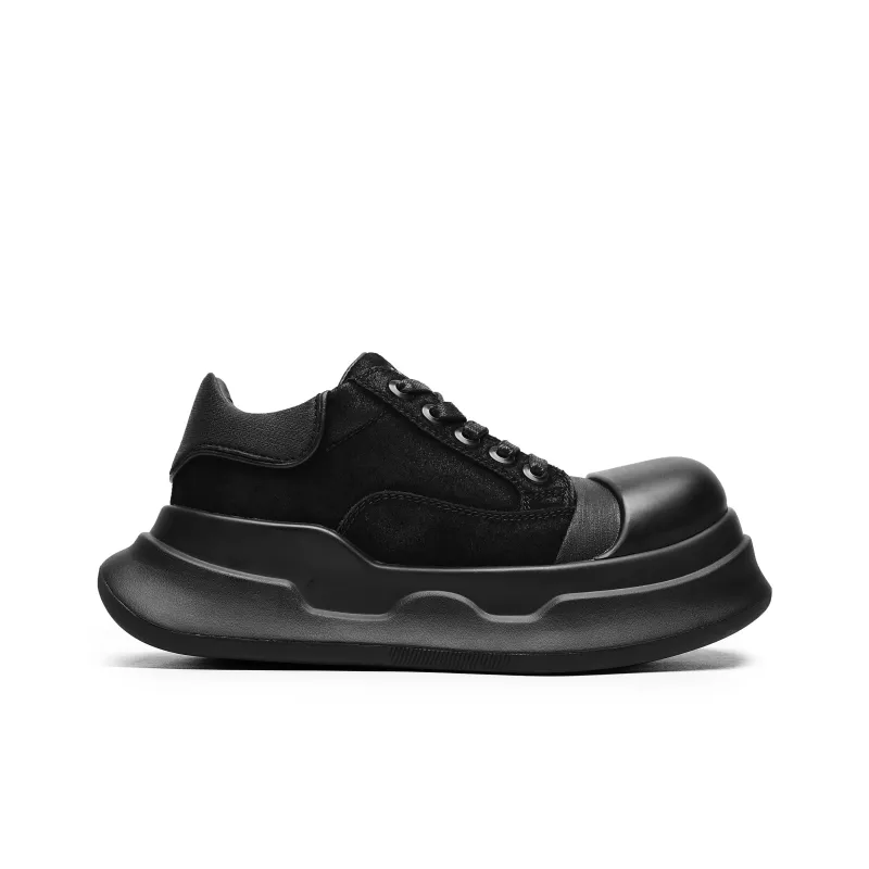 Hong Kong Meng Slip Resistant Water Resistant And Wear Resistant Low Top Skateboard Shoes Unisex Black-1
