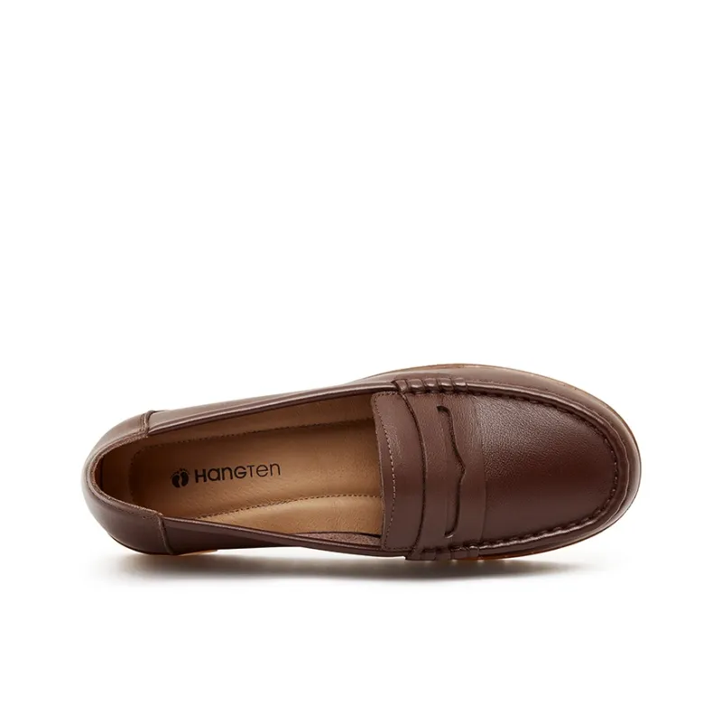 HANG TEN Loafers Women's Red Brown/Apricot/Black-4