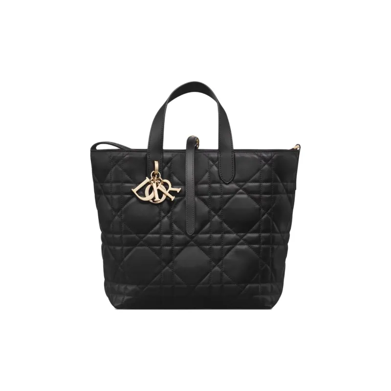 DIOR Toujours Cow Leather Basket Bag, Shoulder Bag, Crossbody Bag, Handbag Medium Size Women's Black-2