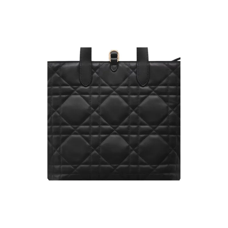 DIOR Toujours Cow Leather Basket Bag, Shoulder Bag, Crossbody Bag, Handbag Medium Size Women's Black-5