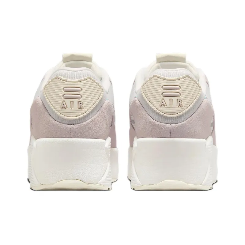 Nike Air Max 90 Anti Slip Wear Resistant Low Top Casual Shoes Women's Gray Pink-4