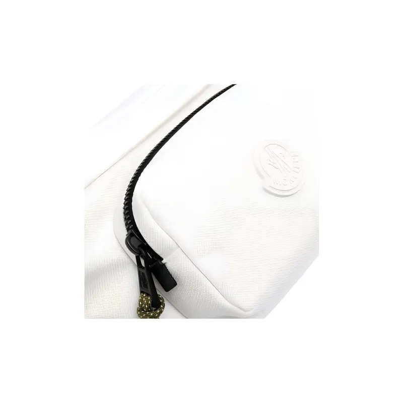 Moncler Durance Fabric With Nylon Sling Bags One Shoulder Crossbody Fanny Pack Regular Men's White-2