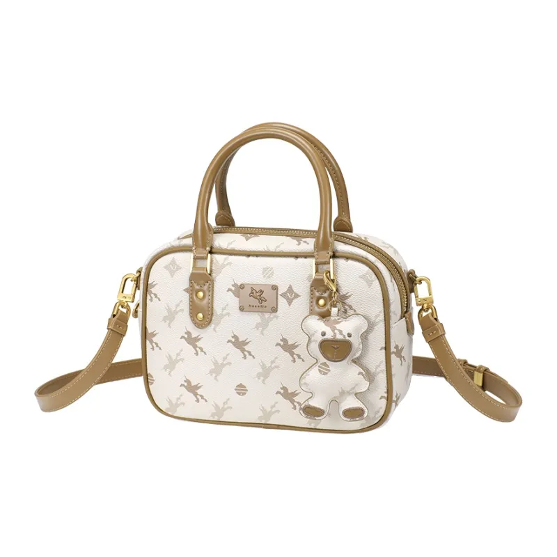 NUCELLE PVC Boston Mini Shoulder Bag Toast Bag Crossbody Bag Handbag Women's Multicolor-2