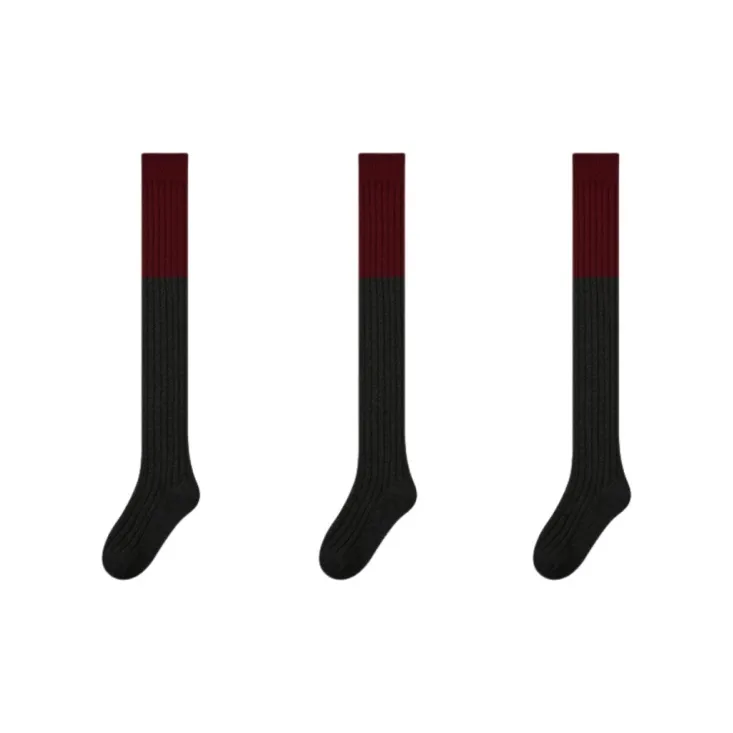 Vine Color Knee High Socks Unisex 3 Pack-6