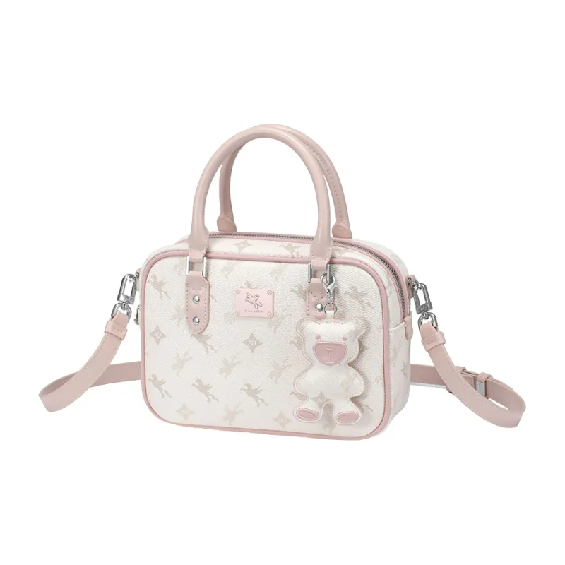 NUCELLE PVC Boston Mini Shoulder Bag Toast Bag Crossbody Bag Handbag Women's Multicolor-10