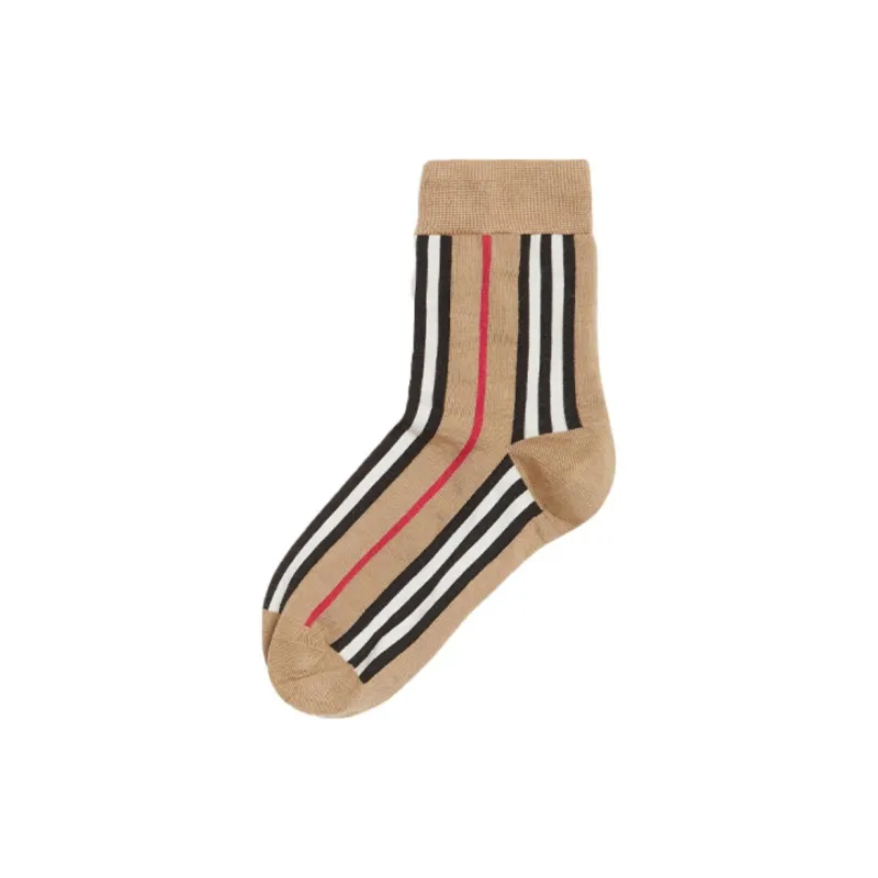 Burberry Icon Stripe Intarsia Ankle Socks 'Archive Beige'-1