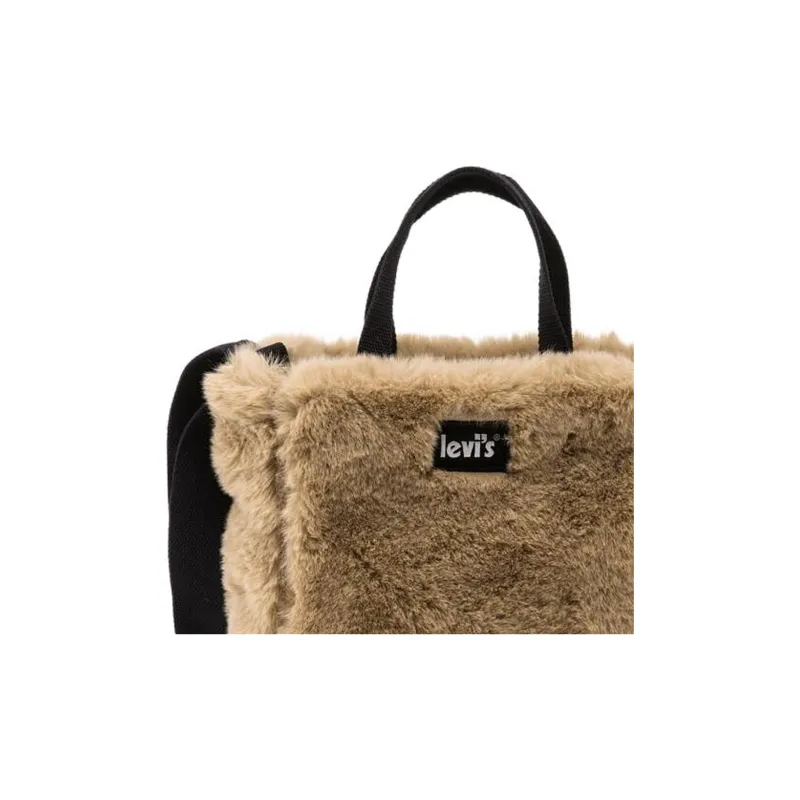 Levi’s Cotton Canvas Tote Bag Shopping Bag Shoulder Bag Crossbody Bag Handbag Mini Women's Brown-3