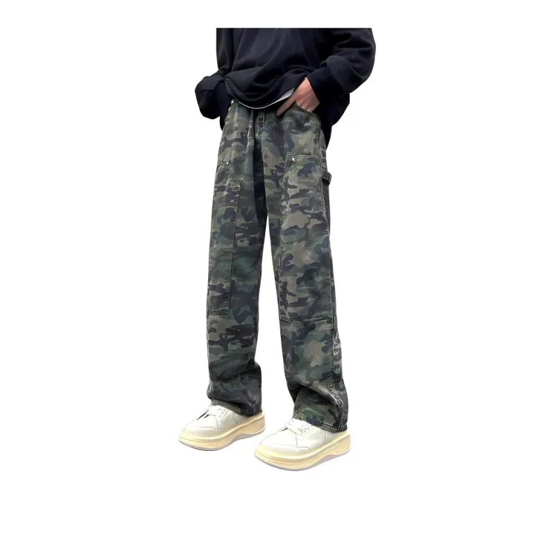 PAINT STAIN Casual Pants Unisex Fashion Camouflage Pants-0
