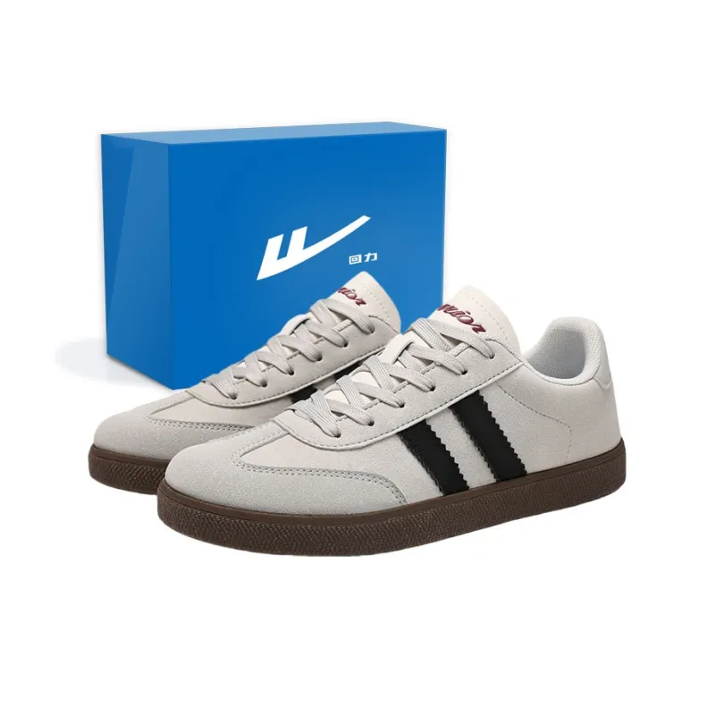 Warrior Classic White Sneakers Versatile German Army Trainers Lightweight Skateboard Shoes Unisex Vintage Gray-0