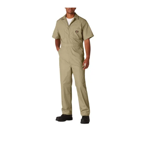 Dickies Short Sleeve Coveralls Bodysuits Men's Light Brown