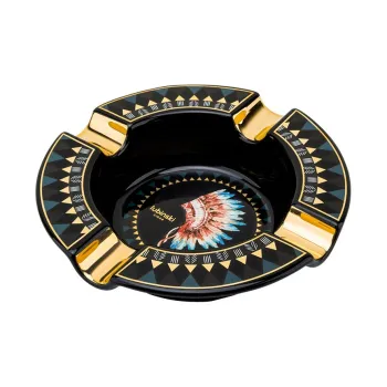 LUBINSKI Ceramic Ashtrays Black/Green