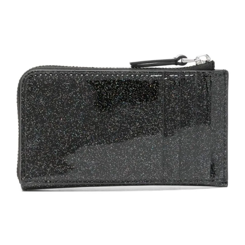 MARC JACOBS PU Polyurethane Card Holder Women's Black-3