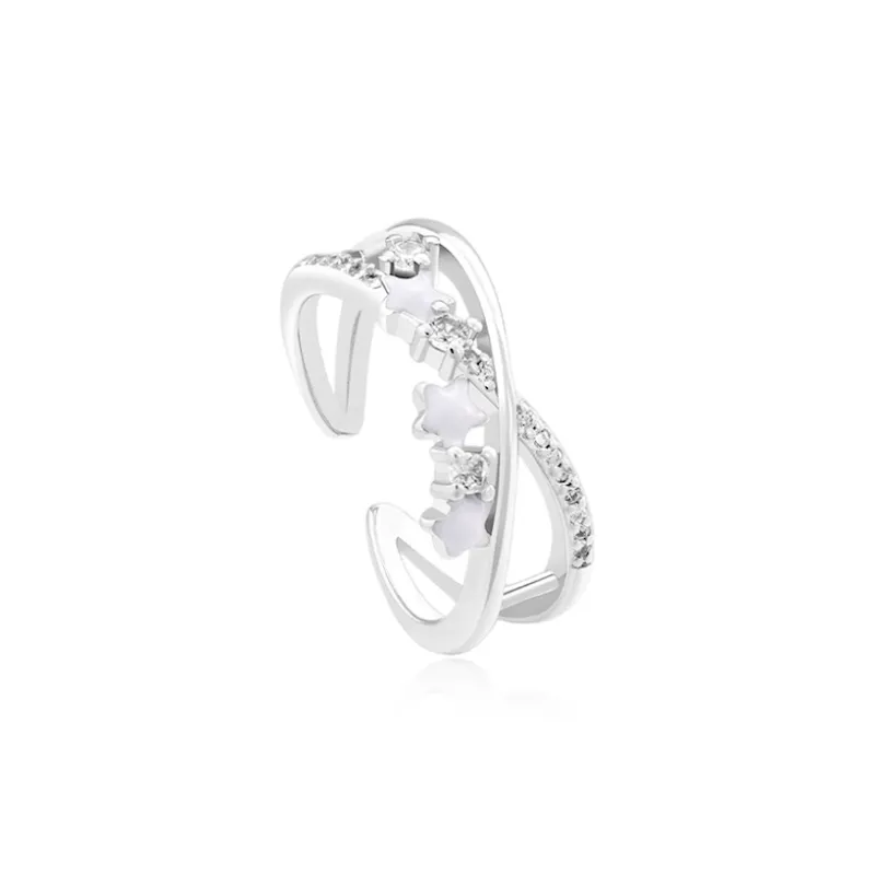 SHEEHHYY Alloy Zircon Rings Unisex-1