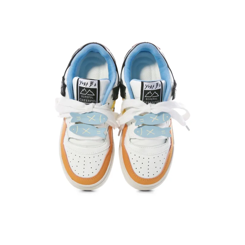 Lovely You Lightweight And Breathable Low Top Skateboard Shoes Women's Orange-15