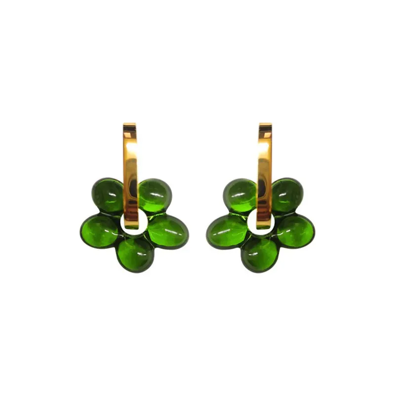 JOLLY SEASONS Colored Glaze Jade Earrings Women's-5