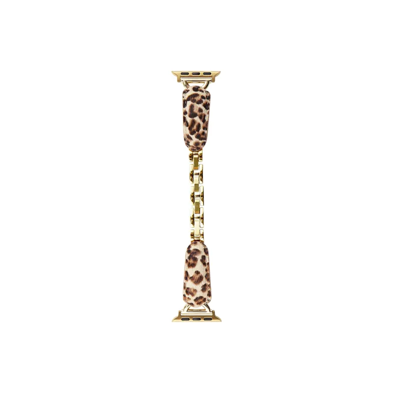 IWabcertoo Apple Compatibility Watch Band 46mm Leopard Print Material-0