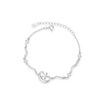 KUMET Sterling Silver Bracelets Women's Same For Couples