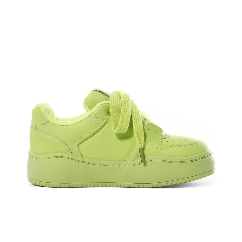 Lovely You Wear-resistant And Lightweight Low-Top Skateboard Shoes Women's Neon Green-2