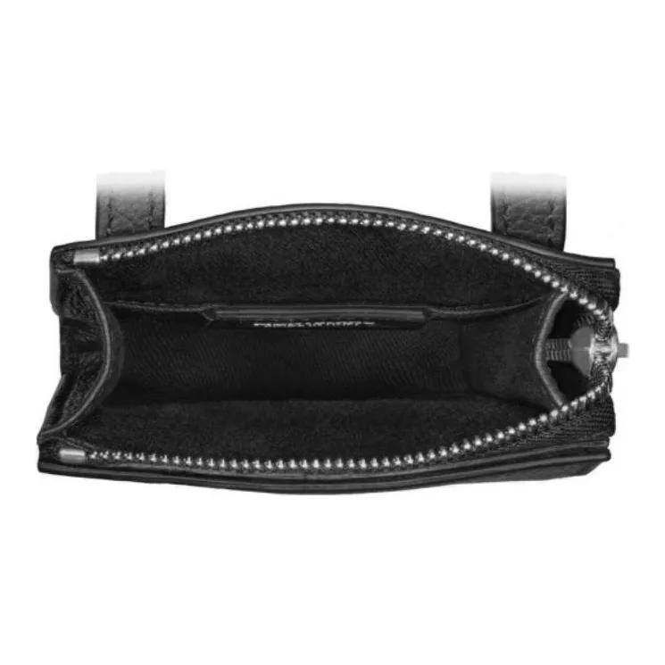 MONTBLANC Cow Leather Shoulder Bag Crossbody Bag Cell Phone Pouch Small Size Men's Black-1