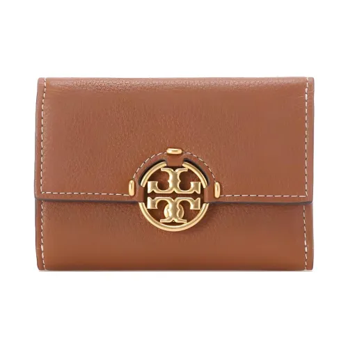 TORY BURCH Cabaia Cow Leather Wallet Mini Women's Light Tea Brown
