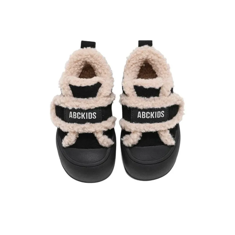 ABC KIDS Slip Resistant Anti Kick Cushioning Rebound Lightweight Cushioning Warm Kids Lifestyle Shoes Black Kids'-3