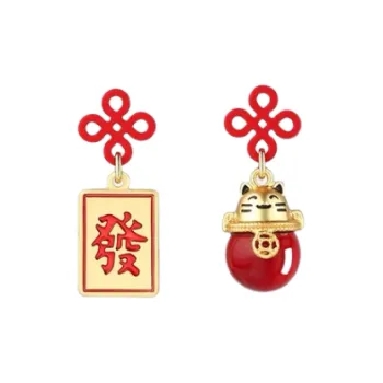 ZWU Silver Stud Earrings Women's