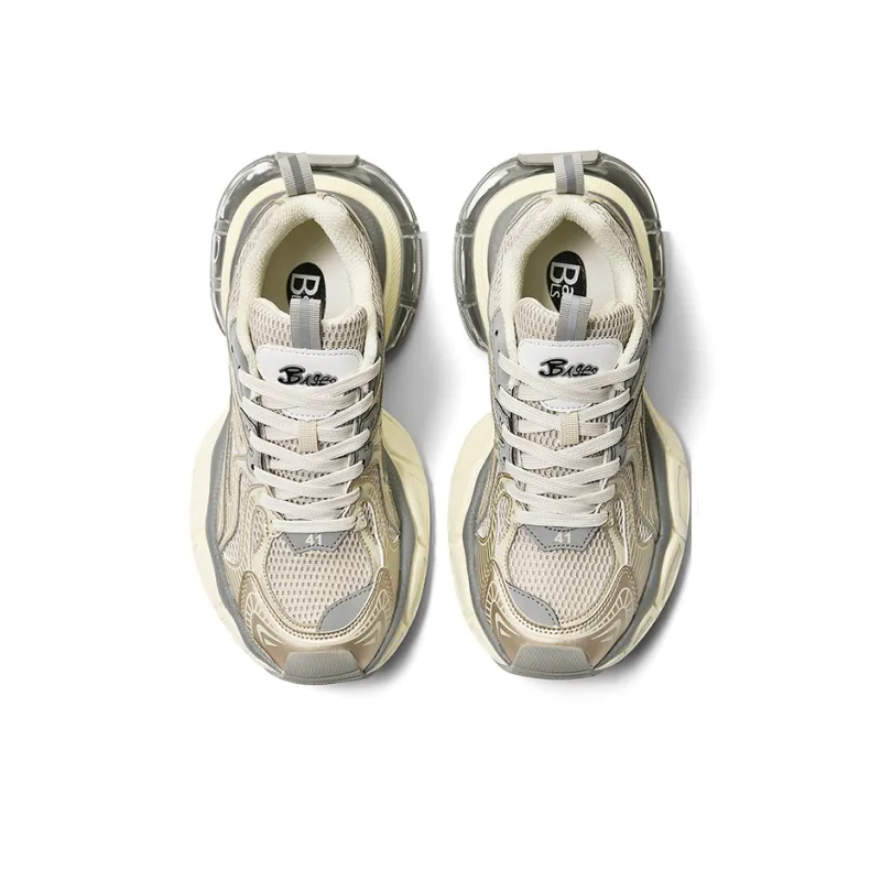 BASLS Fashion Casual Shoes Ankerle Breathable Height Increase Low Top Chunky Sneakers Unisex-43