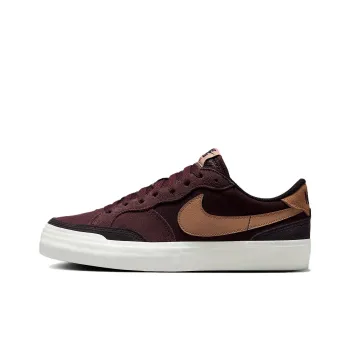 Nike SB Zoom Pogo Anti Slip Wear Resistant Low Top Skateboard Shoes Women's Deep Red