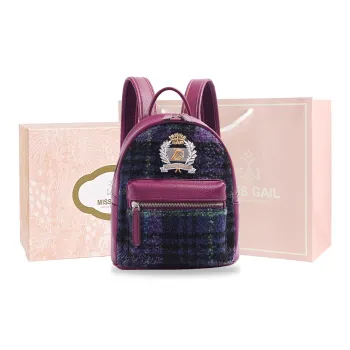 MISS GAIL Synthetic Leather Backpack Medium Size Women's Purple