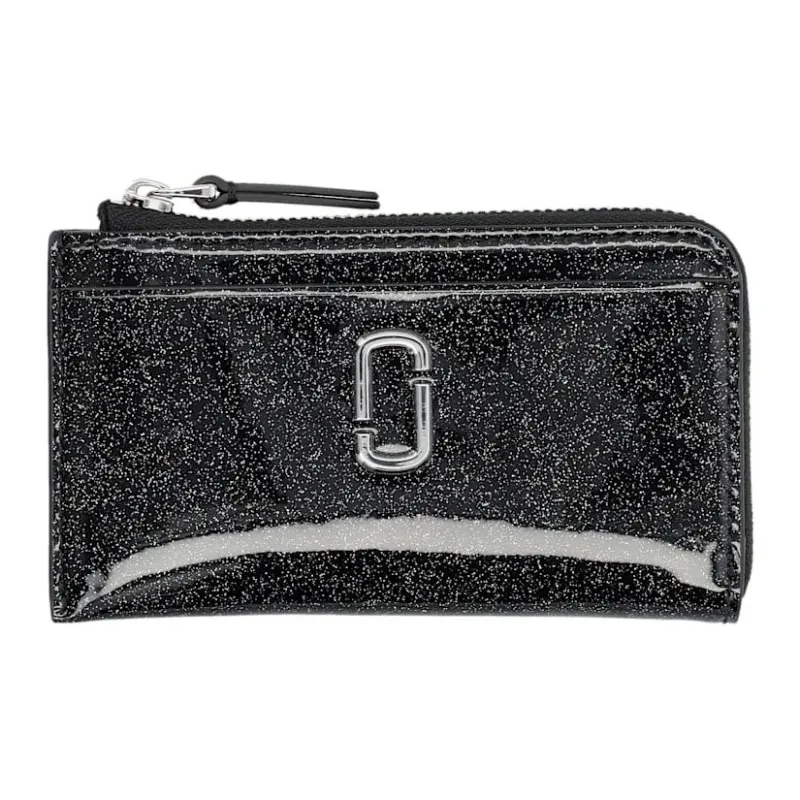 MARC JACOBS PU Polyurethane Card Holder Women's Black-1