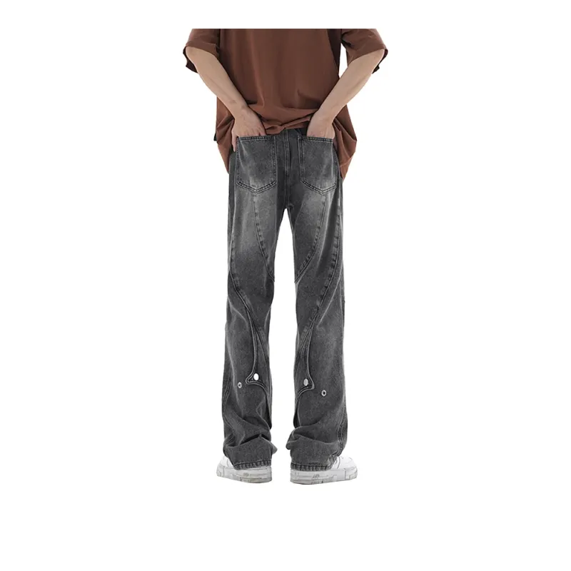 GWAF Summer Essential Jeans Unisex Blue American Vintage Style-13