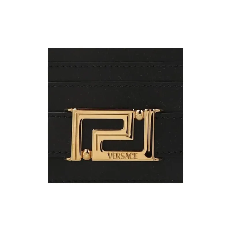 FANSIZHE Calfskin Card Holder Wallet Women's Black-3