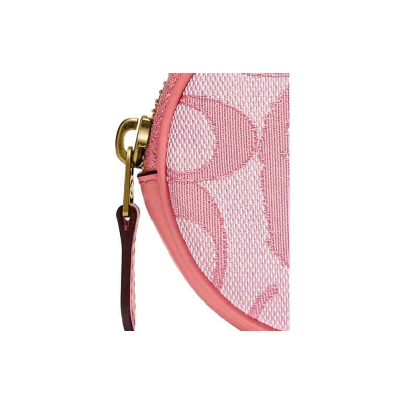 COACH Bape Collaboration Fabric With Leather Clutch Coin Purse Mini Women's Pink-1