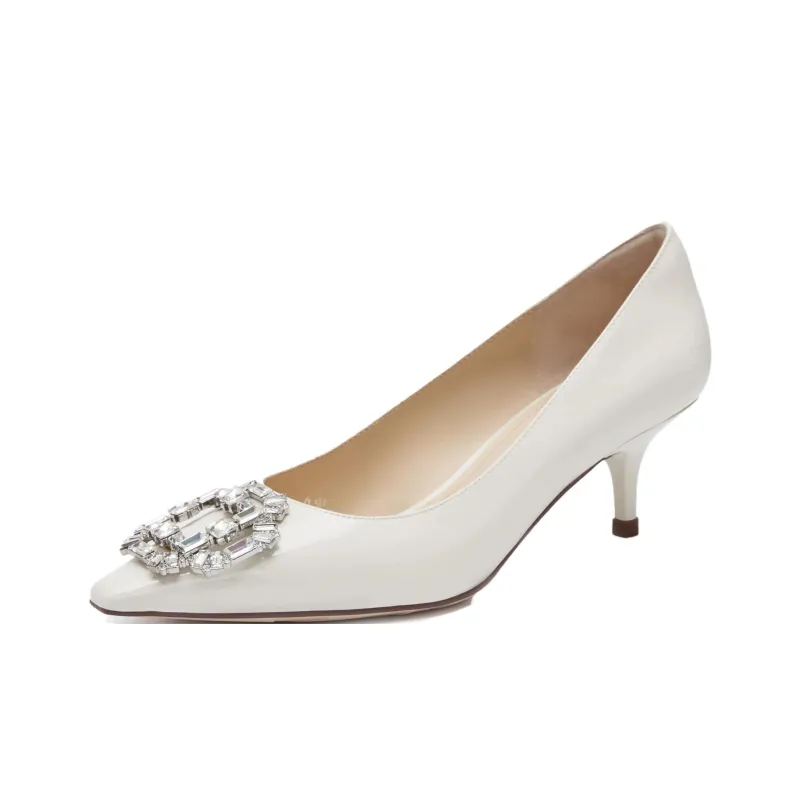 Staccato Sugar Cube Shoe Slim Heel High Heels 5.5cm Women's-5