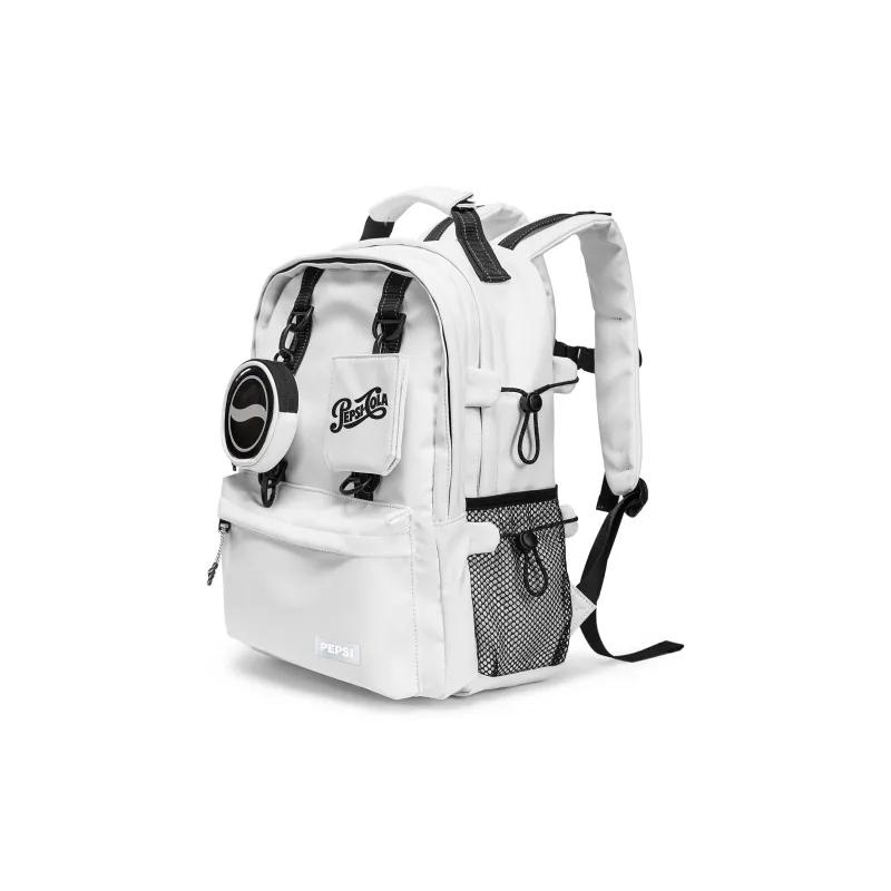 Pepsi Membrana Dermalis Backpack Laptop Bag Large Size Unisex White/Black-1