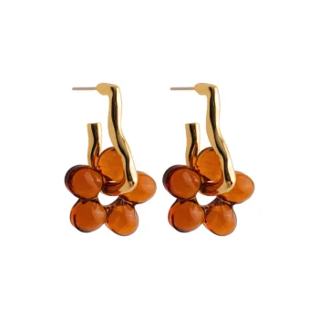 JOLLY SEASONS Colored Glaze Jade Earrings Women's