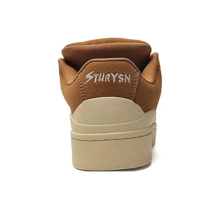 STUR YSN Wear resistant And Lightweight Low Top Skateboard Shoes Women's Light Brown-4