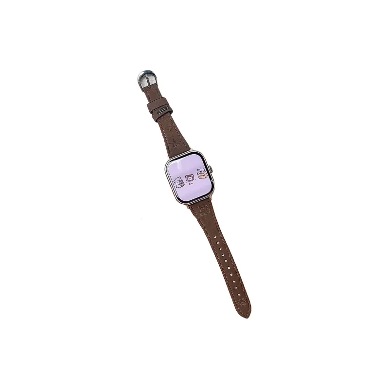 Fly Watch Band Red Beige Compatibility Suede Material-10