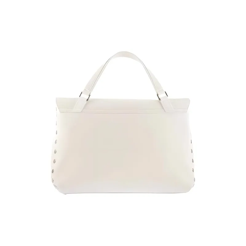 Zanellato Cow Leather Shoulder Bag, Crossbody Bag, Handbag Women's White-2